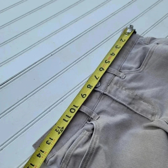 Time and Tru Capri Pants Womens 8 Mid-Rise Rolled Leg Beige Jeans 28×20 - Picture 7 of 7